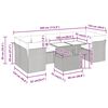vidaXL 8-tlg. Garten-Sofagarnitur mit Kissen Beige Poly Rattan