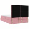vidaXL Aufbewahrungsbett mit Matratze Rosa 140 x 200 cm Samt