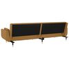 vidaXL Schlafsofa 2-Sitzer mit 2 Kissen Braun Samt