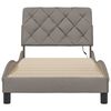 vidaXL Bettgestell mit LED ohne Matratze Taupe 90x190 cm Stoff