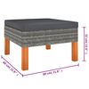 vidaXL 6-tlg. Garten-Lounge-Set mit Kissen Poly Rattan Grau