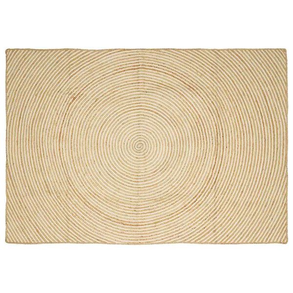 vidaXL Teppich Nat&uuml;rlich und Wei&szlig; 160 x 230 cm Jute