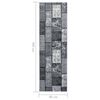 vidaXL Teppichl&auml;ufer BCF Grau mit Blockmuster 80x300 cm