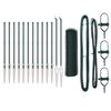 vidaXL Sechseckzaun mit Pfosten 25 x 0,5 m PVC-beschichteter Stahl