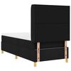 vidaXL Boxspringbett mit Matratze Schwarz 140 x 200 cm Stoff