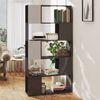 vidaXL B&uuml;cherregal Raumteiler Hochglanz-Grau 80x24x155cm Holzwerkstoff