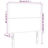 vidaXL LED Kopfteil Dunkelgrau 80x5x118/128 cm Stoff