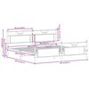 vidaXL Metallbett ohne Matratze R&auml;uchereiche 200x200 cm