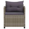 vidaXL 7-tlg. Garten-Lounge-Set mit Kissen Poly Rattan Grau