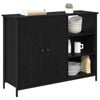 vidaXL Sideboard Schwarz Eichen-Optik 100 x 33 x 75 cm Holzwerkstoff