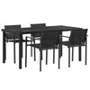 vidaXL Gartenm&ouml;bel Set 5 pcs Schwarz und Anthrazit Textilene
