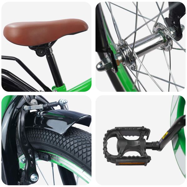vidaXL Kinderfahrrad 20 Zoll f&uuml;r 6-11 Jahre alt Gr&uuml;n