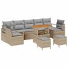 vidaXL Garten-Sofa-Set 10 stk. 9-Sitzanzahl Beige und Hellgrau