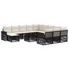 vidaXL Gartensofa-set 13 pcs Schwarz und Cremewei&szlig; Poly-Rattan