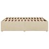 vidaXL Bettgestell ohne Matratze Creme 160x200 cm Stoff