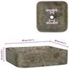 vidaXL Waschbecken Grau 40x40x10 cm Marmor
