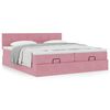 vidaXL Ottoman-Bett mit Matratzen Rosa 160x200 cm Samt