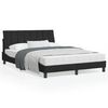 vidaXL Bett mit Matratze "Hanko" Schwarz 120x200 cm Samt