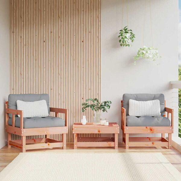 vidaXL Gartenst&uuml;hle mit Kissen 2 Stk. Massivholz Douglasie