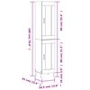 vidaXL Highboard R&auml;uchereiche 34,5x34x180 cm Holzwerkstoff