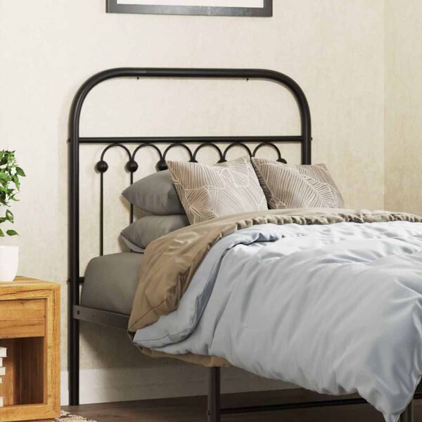 vidaXL Ersatz-Kopfteil Metall Schwarz 75 cm