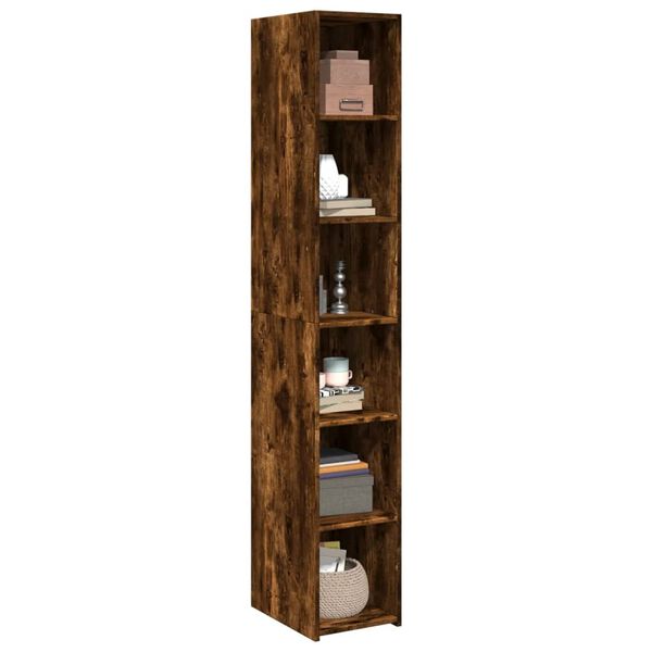 vidaXL Highboard Räuchereiche 30x41x185 cm Holzwerkstoff