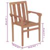 vidaXL Stapelbare Gartenst&uuml;hle mit Kissen 4 Stk. Massivholz Teak