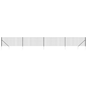 vidaXL Maschendrahtzaun mit Bodenh&uuml;lsen Anthrazit 1x10 m
