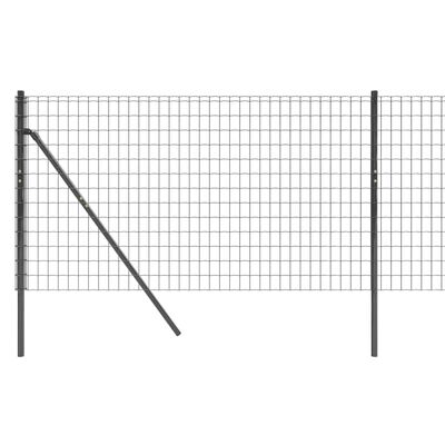 vidaXL Maschendrahtzaun Anthrazit 1,1x10 m Verzinkter Stahl