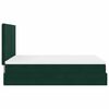vidaXL Ottoman-Bett mit Matratzen & LEDs Dunkelgr&uuml;n 140x190 cm Samt