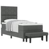 vidaXL Boxspringbett mit Matratze Dunkelgrau 80 x 200 cm Stoff
