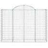 vidaXL Gabionen mit Hochbogen 15Stk. 200x50x140/160cm Verzinktes Eisen