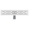 vidaXL Duschabfluss mit Liniendesign Silber 50 cm Edelstahl 304