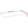 vidaXL Schreibtischplatte Dunkelbraun 100x50x2,5 cm Massivholz Eiche