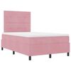 vidaXL Boxspringbett mit Matratze mit Kopfteil Rosa 120 x 200 cm Stoff