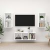 vidaXL 3-tlg. TV-Schrank-Set Wei&szlig; Holzwerkstoff
