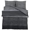 vidaXL Bettw&auml;sche-Set Dunkelgrau 225x220 cm Baumwolle
