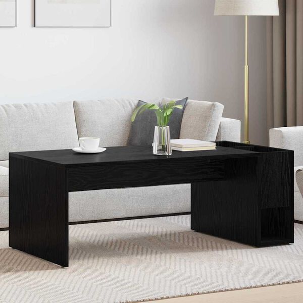 vidaXL Couchtisch Schwarz Eichen-Optik 101,5 x 50 x 37 cm