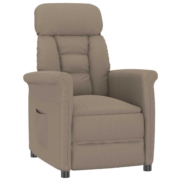 vidaXL Recliner Sessel Taupe Taupe 70.5 x 96.5 x 95 cm Polyester