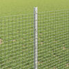 vidaXL Zaun mit Pfosten Silber 0,8 x 50 m Stahl