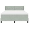 vidaXL Boxspringbett mit Matratze Hellgrau 190 x 140 cm Polyester
