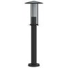 vidaXL Wegeleuchte Schwarz 60 cm Edelstahl