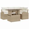 vidaXL Gartensofa-set 5 stk. 4-Sitzanzahl Beige Poly Rattan