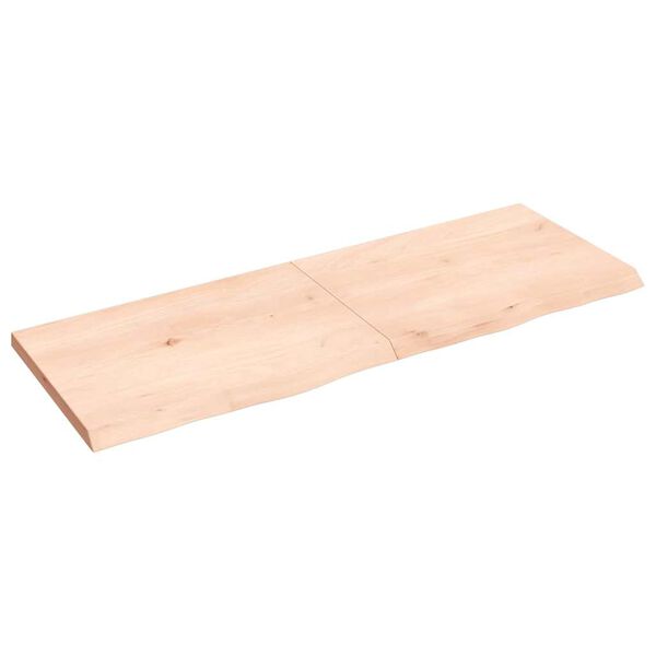vidaXL Waschtischplatte 140x50x(2-4) cm Massivholz Unbehandelt