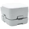 vidaXL Camping-Toilette Grau und Wei&szlig; 41,5 x 36,5 x 30 cm Polyethylen