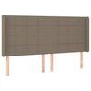 vidaXL Boxspringbett mit Matratze & LED Taupe 200x200 cm Stoff