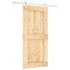 vidaXL Schiebet&uuml;r 95 x 210 cm Massivkiefer (Unbehandelt)