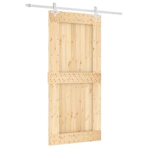 vidaXL Schiebet&uuml;r 95 x 210 cm Massivkiefer (Unbehandelt)