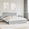 vidaXL Bettrahmen Graues Sonoma 200 x 200 cm Ingenieurs Holz