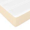 vidaXL Boxspringbett mit Matratze Creme 80x200 cm Stoff
